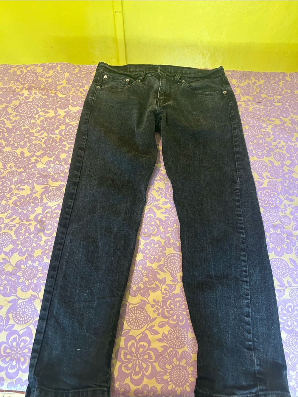 Levi's Men's Black Straight Jeans